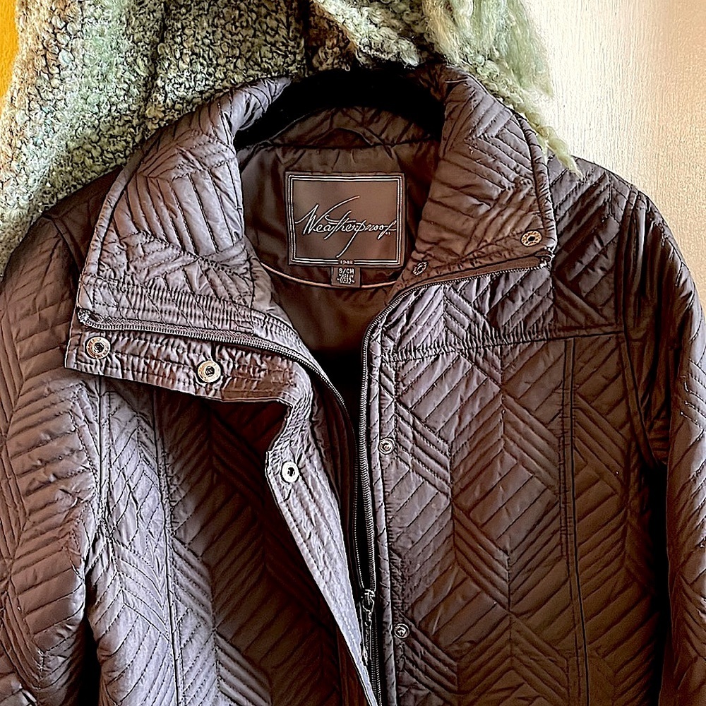 Weatherproof Textured Black Jacket Size S Zippers and Snaps - Picture 5 of 6